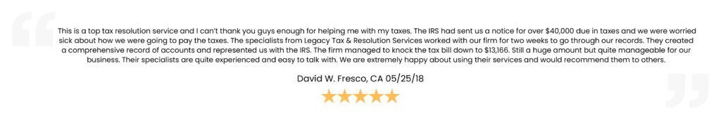 Client review 5 — testimonial graphic