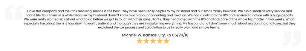 Client review 4 — testimonial graphic