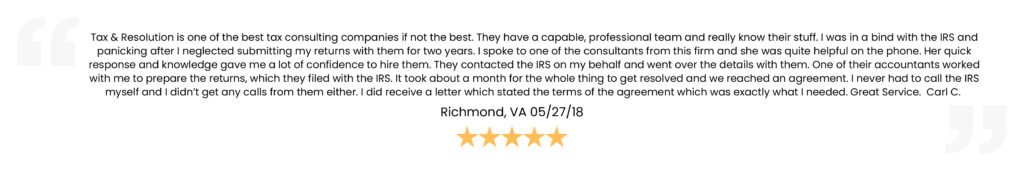 Client review 1 — testimonial graphic